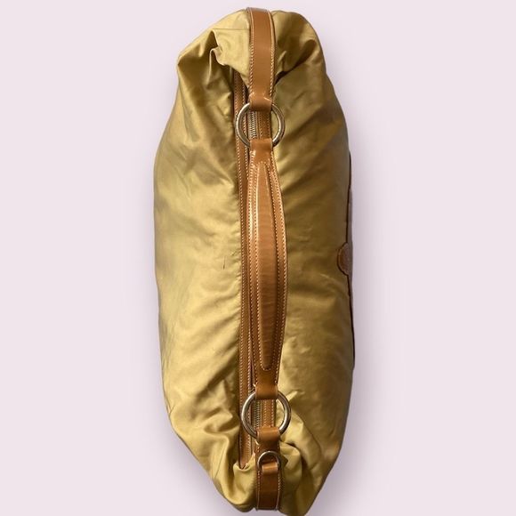 PRADA Authentic Y2K TESSUTO NYLON TAN BORSA Leather Handle Jumbo Hobo Limited - Picture 3 of 16